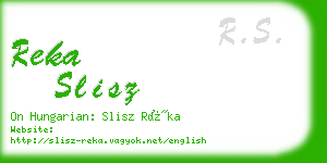 reka slisz business card